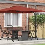 vidaXL Roma Parasol Rood 286 x 284 x 265 cm Aluminium en, Tuin en Terras, Parasols, Verzenden, Nieuw, 2 tot 3 meter