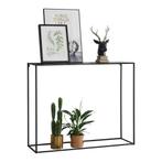 Console tafel sidetable metaal 92x115x32 cm zwart mat