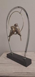sculptuur, Lovebirds - 37 cm - Brons, Marmer - 1930