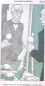 Spotprent Marchant schminkt zich voor het begrotingsdebat..., Verzenden