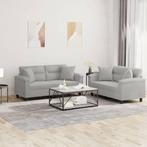 vidaXL 2-delige Loungeset met kussens microvezelstof, Huis en Inrichting, Verzenden, Nieuw, Vierpersoons of meer, Stof