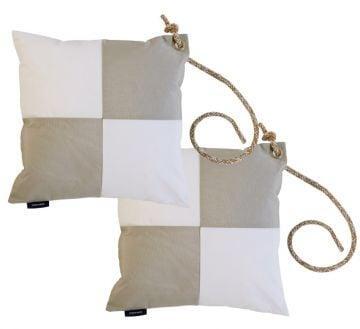 Kussenset met Ruit-design en koord  - Set van 2, Watersport en Boten, Accessoires en Onderhoud, Nieuw, Ophalen of Verzenden