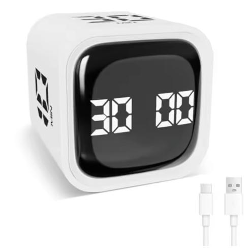 Digitale Kubus Timer Pomodoro met Zwaartekrachtsensor, Huis en Inrichting, Woonaccessoires | Klokken, Nieuw, Verzenden