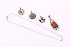 Zonder Minimumprijs - Ketting met hanger Zilver - 4 vintage