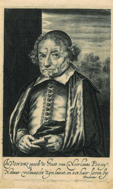 Portrait of Joost van den Vondel, Antiek en Kunst, Kunst | Etsen en Gravures