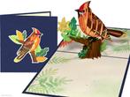 Rode zangvogel kardinaal | Siervogel pop-up kaart voor vo..., Diversen, Verzenden, Nieuw