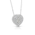 Ketting met hanger - 14 karaat Witgoud - 2.64ct. tw. Diamant