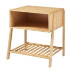 [en.casa] Bijzettafel Håbo 50x45x36 cm bamboe, Huis en Inrichting, Tafels | Bijzettafels, Verzenden, Nieuw