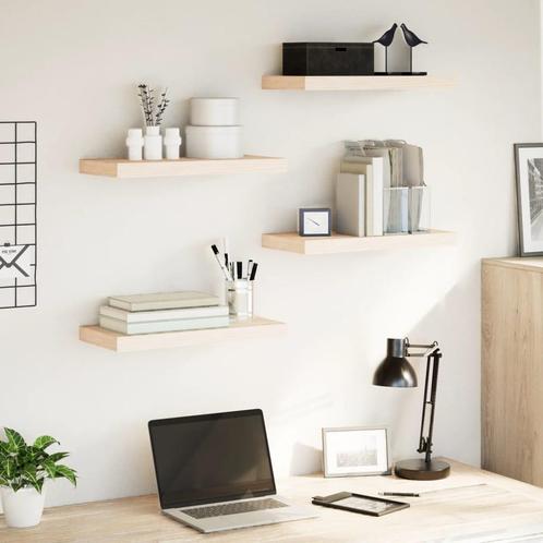 vidaXL Wandschapppen 4 st 50x23,5x4 cm bewerkt hout, Huis en Inrichting, Woonaccessoires | Wandplanken en Boekenplanken, Nieuw