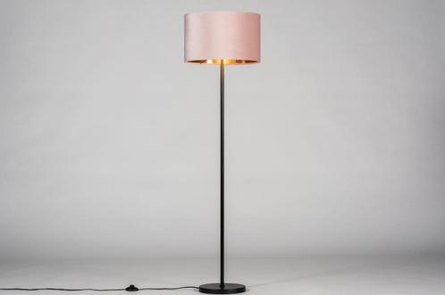 Rietveld Vloerlampen - Zwart, Koper, Roze - Stof, Metaal, Huis en Inrichting, Lampen | Vloerlampen, Verzenden