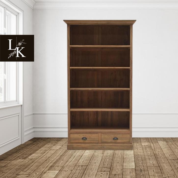 Landelijke klassieke kast Sheffield - Teak - Ook in kleur!, Huis en Inrichting, Kasten | Boekenkasten, 25 tot 50 cm, Met lade(s)