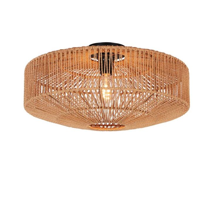 Landelijke plafondlamp bruin, Pippa, Huis en Inrichting, Lampen | Plafondlampen, Nieuw, Metaal, Ophalen of Verzenden