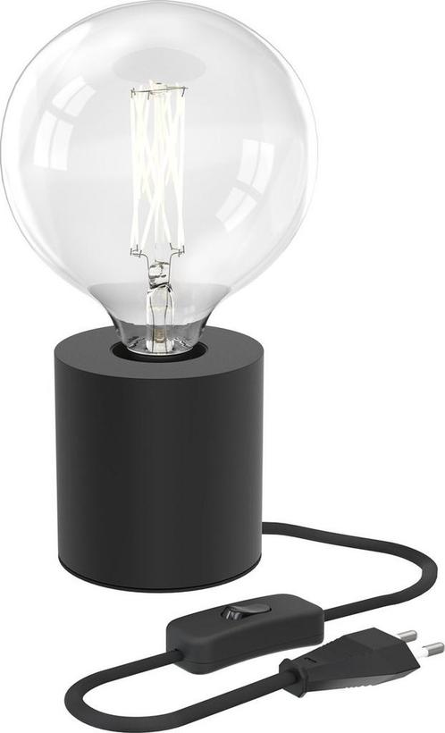 Calex tafellamp Rond Zwart voor 1x E27 lamp met aan/uit s..., Huis en Inrichting, Lampen | Overige, Nieuw, Ophalen of Verzenden