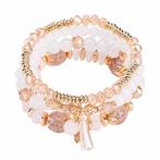 Fako Bijoux® - Armband Set - Boho - Bohemian - Obelisk - Wit, Verzenden, Nieuw