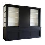 Buffetkast zwart Schagen 300 x 240cm dichte middendeur, Huis en Inrichting, Kasten | Buffetkasten, Ophalen of Verzenden, Nieuw
