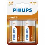 Philips D batterijen - Zinkchloride - Langdurige energie..., Audio, Tv en Foto, Accu's en Batterijen, Ophalen of Verzenden, Nieuw