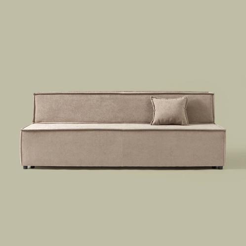 *WOONWINKEL* Beige Slaapbank Met Opbergruimte Tweepersoons, Huis en Inrichting, Banken | Bankstellen, Nieuw, Verzenden
