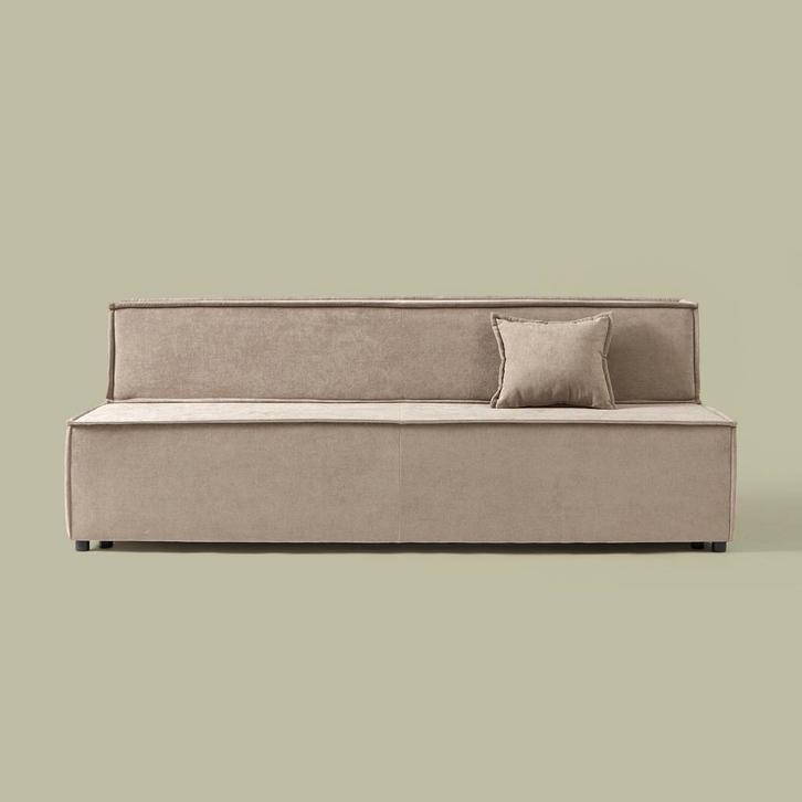 *WOONWINKEL* Beige Slaapbank Met Opbergruimte Tweepersoons, Huis en Inrichting, Banken | Bankstellen, Nieuw, Verzenden