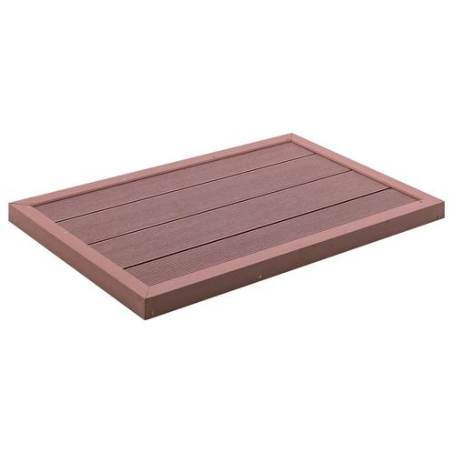 vidaXL Vloerelement voor solardouche 101x63x5,5 cm HKC bruin, Tuin en Terras, Zwembad-toebehoren, Nieuw, Verzenden