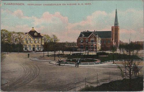 VLAARDINGEN - Verploegh Chasséeplein en nieuwe N. H. Kerk, Verzamelen, Ansichtkaarten | Nederland, Verzenden
