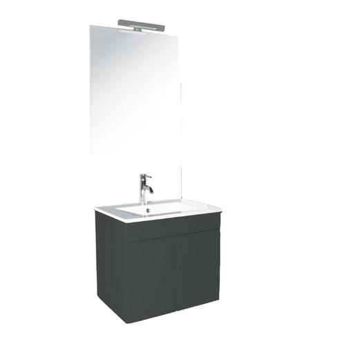 Badmeubelset Milano Basis 60 cm incl. Spiegel met, Doe-het-zelf en Verbouw, Sanitair, Bad, Nieuw, Ophalen of Verzenden