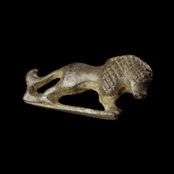 Oud-Romeins Brons Fibula, Leeuw, Antiek en Kunst, Antiek | Overige Antiek