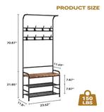 3-in-1 Kapstok met Schoenenrek – Halboom met Bank en Planken, Verzenden, Nieuw