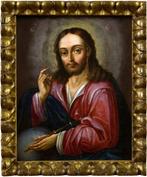 Scuola italo-cretese (XVII-XVIII) - Salvator Mundi, Antiek en Kunst, Kunst | Schilderijen | Klassiek