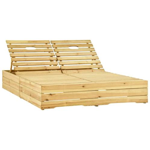 vidaXL Ligbed tweepersoons groen geïmpregneerd grenenhout, Tuin en Terras, Ligbedden, Nieuw, Verzenden