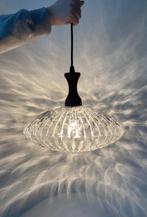 Plafondlamp - Vintage ufo lamp - Teak en glas, Antiek en Kunst