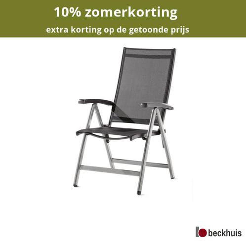 Sieger Salerno klapstoel aluminium - Grafiet, Tuin en Terras, Tuinstoelen, Nieuw, Overige materialen, Ophalen of Verzenden
