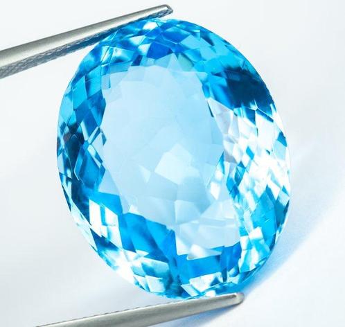 Zonder Minimumprijs Topaas - 43.07 ct - Antwerp Laboratory, Sieraden, Tassen en Uiterlijk, Edelstenen