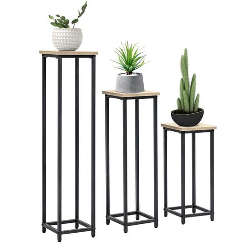 TRUUSK Plantenstandaard Set 3-delig Bloemenkruk & Bloempotho, Tuin en Terras, Bloembakken en Plantenbakken, Nieuw, Verzenden