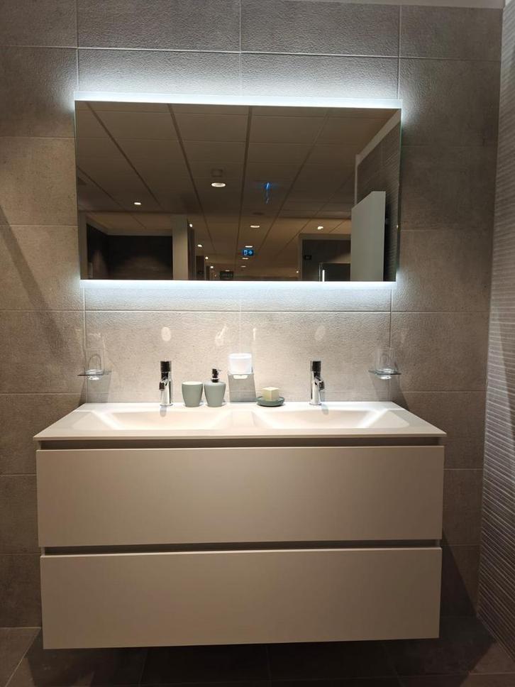 Badmeubel 120cm mat wit complete set - 0023, Huis en Inrichting, Badkamer | Badkamermeubels, Wastafelkast, Nieuw, 100 tot 150 cm