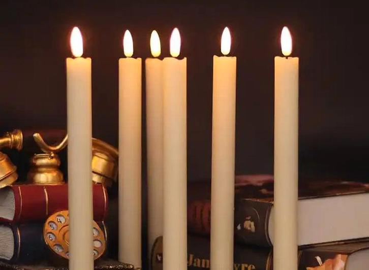 6 LED Dinerkaarsen op batterij - Afstandsbediening - Wit, Huis en Inrichting, Woonaccessoires | Kandelaars en Kaarsen, Nieuw, Verzenden