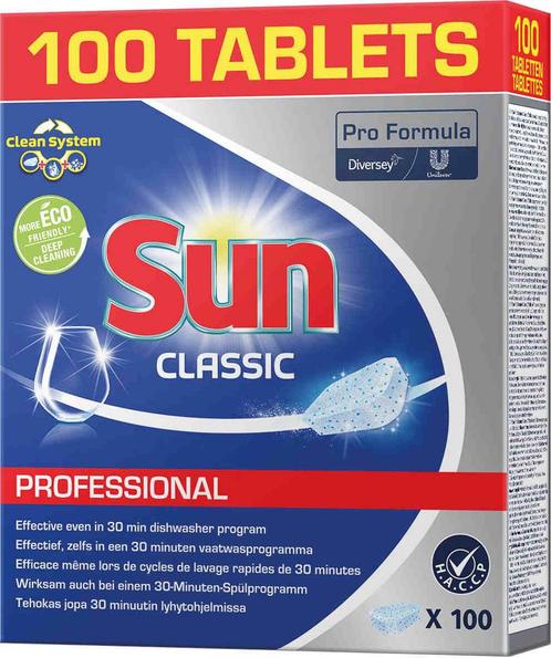 Vaatwastabletten Sun Classic 100 stuks, Huis en Inrichting, Schoonmaakartikelen, Verzenden