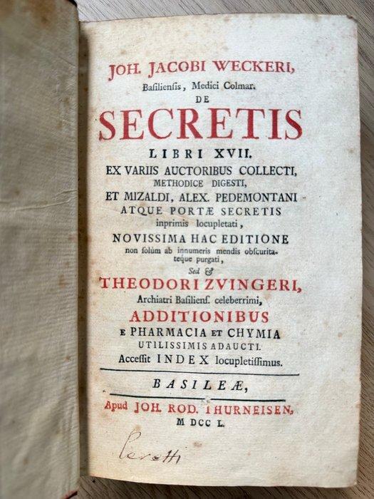 Jacobi Weckeri - De Secretis [Alchimie] - 1750, Antiek en Kunst, Antiek | Boeken en Bijbels