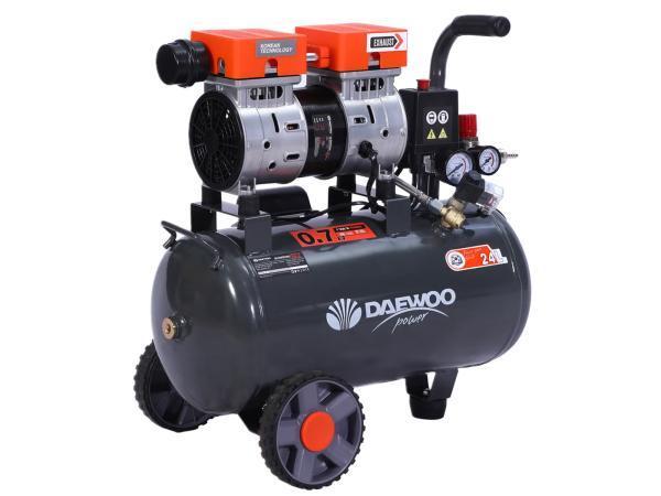 Veiling - Daewoo luchtcompressor olievrij 24L, Doe-het-zelf en Verbouw, Compressors, Nieuw
