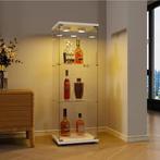 Glazen Vitrinekast met LED – Moderne 3-Laags Displaykast, Huis en Inrichting, Kasten | Vitrinekasten, Verzenden, Nieuw