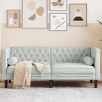 vidaXL Chesterfieldbank Anders Lichtgrijs 174 x 74.5 x 70.5, Verzenden, Nieuw, Stof, Minder dan 150 cm