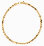Gouden Ronde Gourmet Venetiaanse Schakelarmband 14K, Verzenden, Nieuw, Goud, Goud