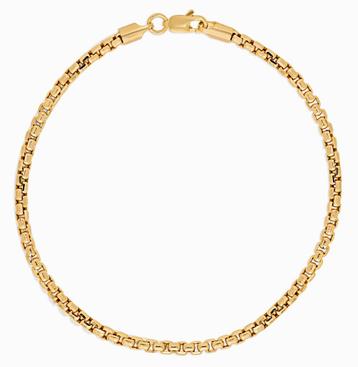 Gouden Ronde Gourmet Venetiaanse Schakelarmband 14K beschikbaar voor biedingen