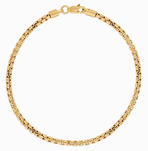Gouden Ronde Gourmet Venetiaanse Schakelarmband 14K, Sieraden, Tassen en Uiterlijk, Armbanden, Goud, Nieuw, Goud, Verzenden