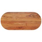 Massief Acacia Tafelblad 110x50cm - Tweedekansje - Uniek!, 100 tot 150 cm, Nieuw, Tafelblad, Ovaal