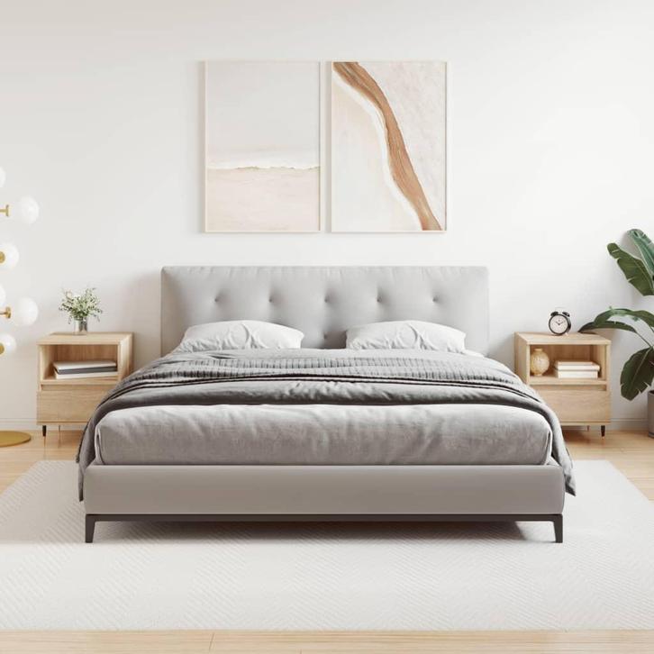 vidaXL Nachtkastjes 2 st 40x35x50 cm sonoma eikenkleurig, Huis en Inrichting, Slaapkamer | Nachtkastjes, Nieuw, Minder dan 45 cm