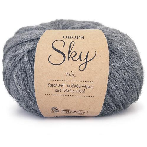DROPS Sky Mix - 04 staalgrijs - Wol Garen, Hobby en Vrije tijd, Breien en Haken, Ophalen of Verzenden