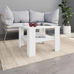 vidaXL Salontafel 60x60x42 cm bewerkt hout wit, 50 tot 100 cm, Verzenden, Nieuw, 50 tot 100 cm