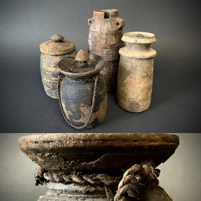 Yakboter potten - Hout - Nepal - First half 20th century, Antiek en Kunst, Antiek | Overige Antiek