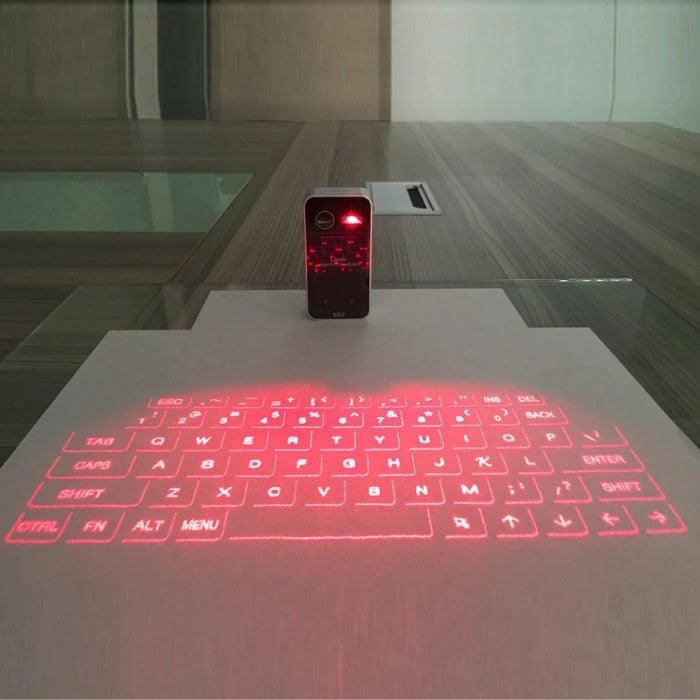 Draadloos Mini Laser Toetsenbord - Pocket Draagbaar Virtueel, Computers en Software, Toetsenborden, Nieuw, Verzenden