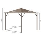 TRUUSK Tuinpaviljoen Feesttent 4 X Dubbele Zijwanden Lantaar, Verzenden, Nieuw